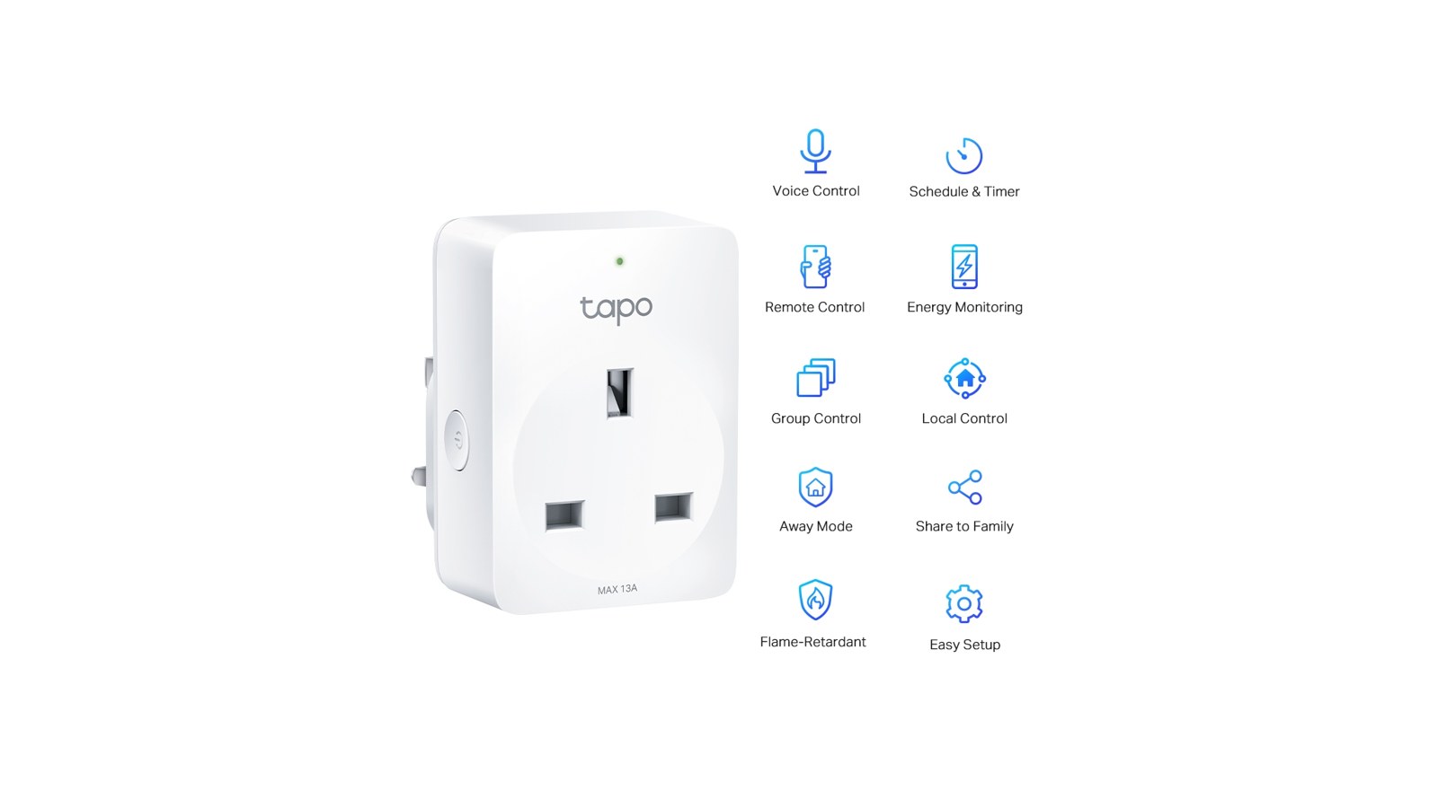 TP-Link Tapo P110 smart plug with UK three-pin socket