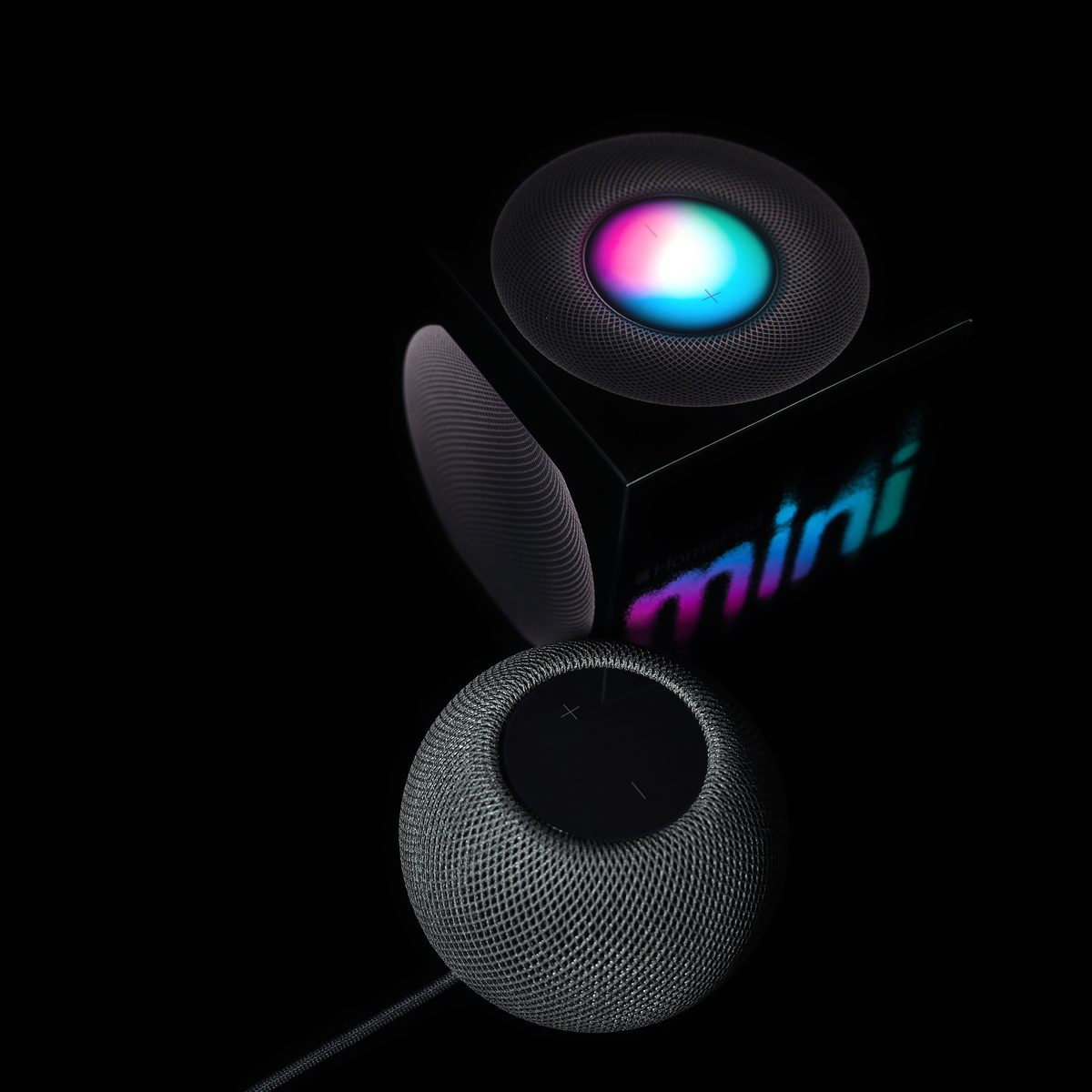 Apple HomePod mini smart speaker, which can act as a Thread border router