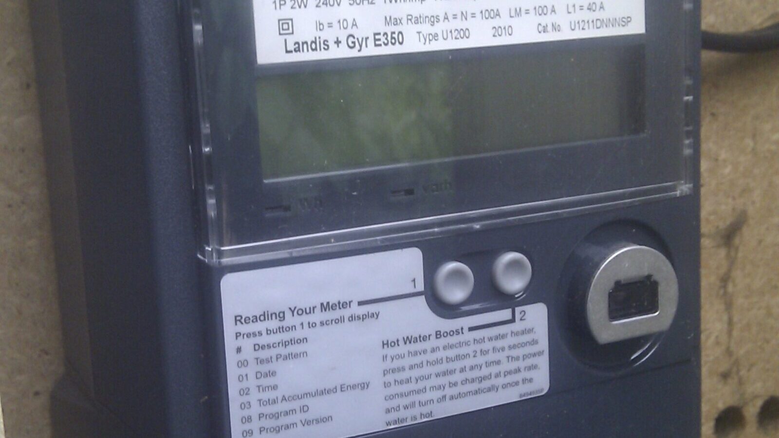 Electricity smart meter fitted to a house