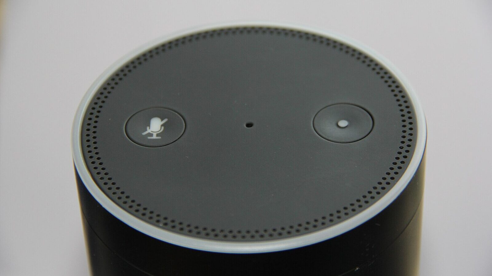 Amazon Echo Plus smart speaker on a surface