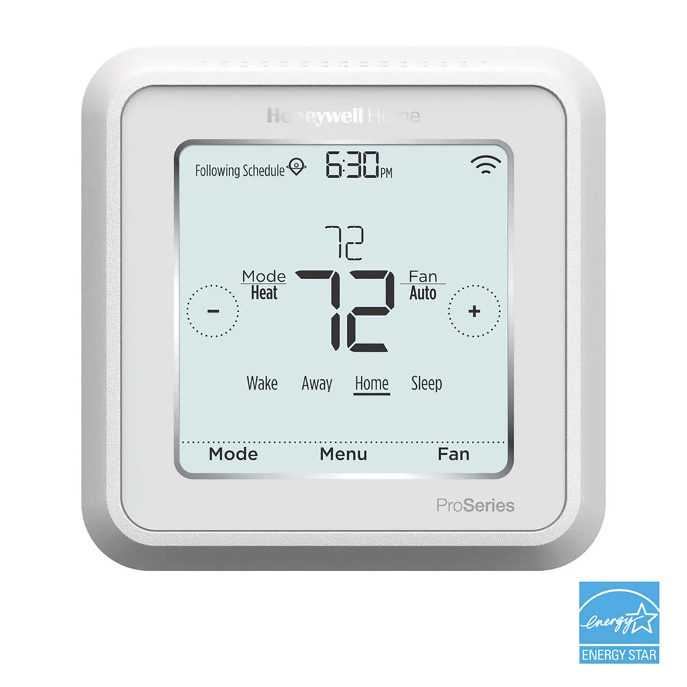 Honeywell Home T6 Pro smart thermostat wall unit display