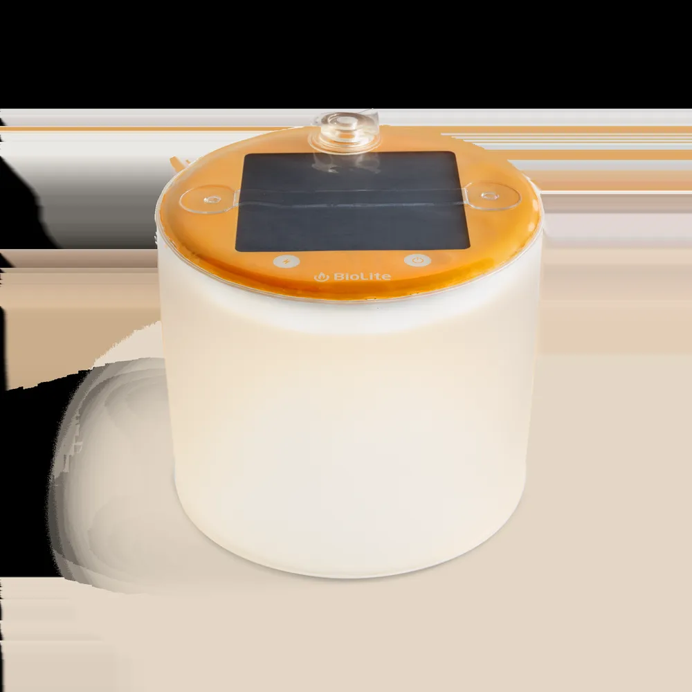 Luci Original Matte inflatable solar lantern, glowing warm white