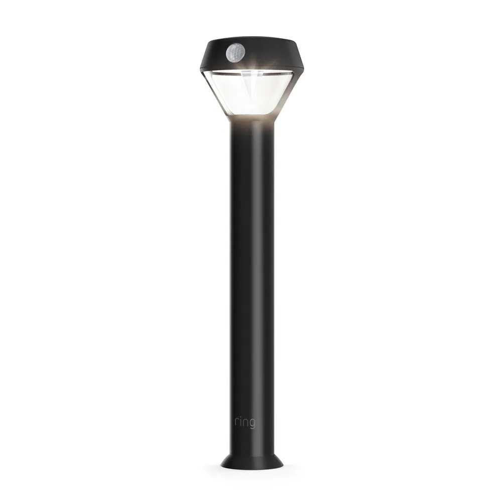 Ring Solar Pathlight, illuminated, standing upright